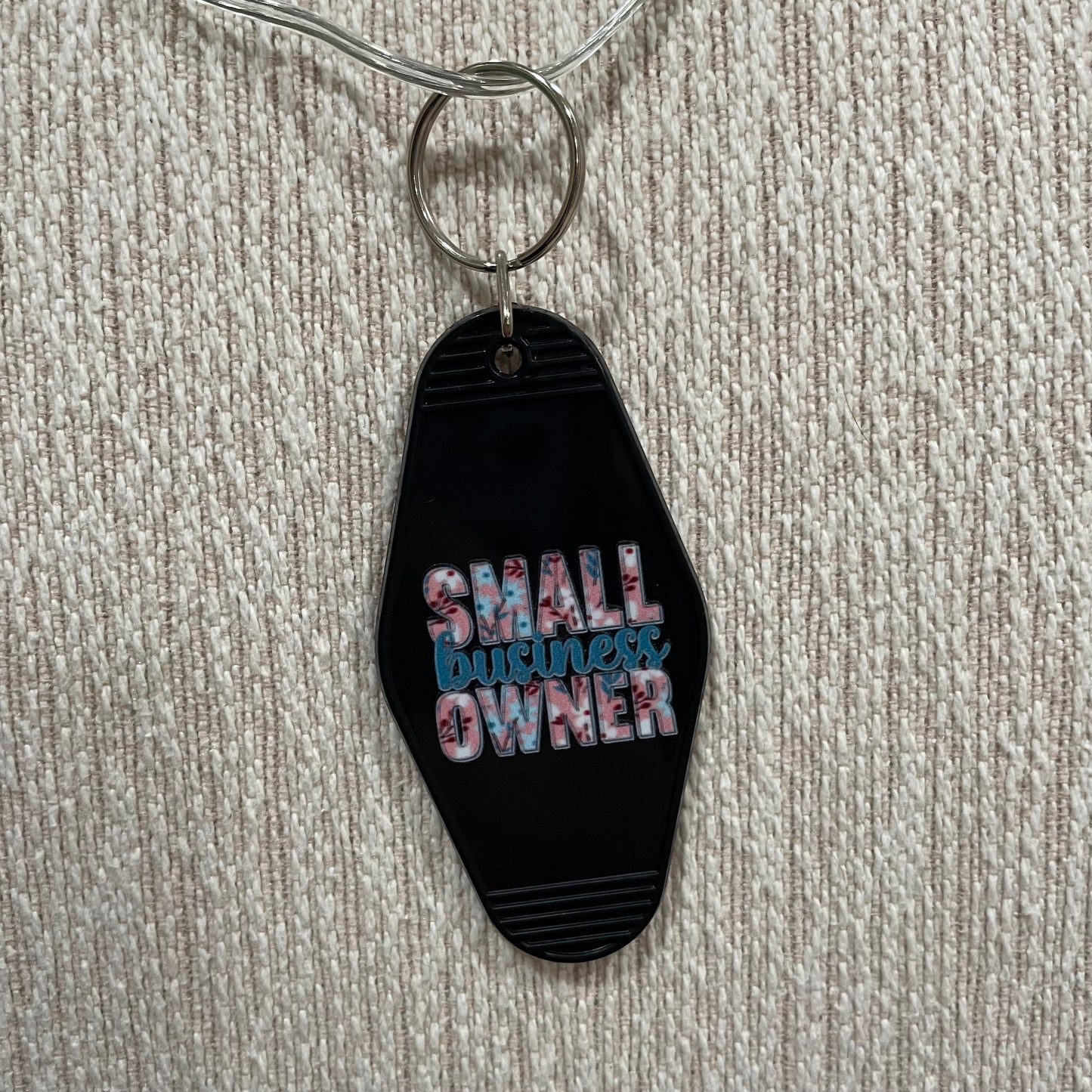 Small Business Owner Motel Keychain